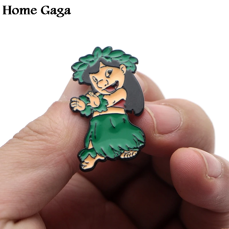 Homegaga Стич Лило цинк мультфильм булавки для мужчин женщин para рубашка Шарм пальто insignia одежда рюкзак медаль значки Броши D1729