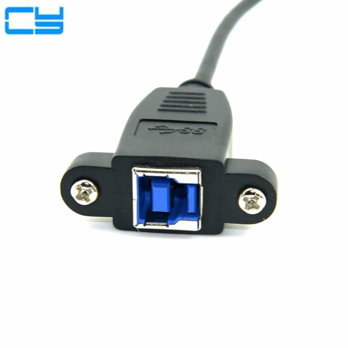 Черный USB 3 0 USB3.0 крепление на заднюю панель B Тип Женский правый угловой 90 градусов