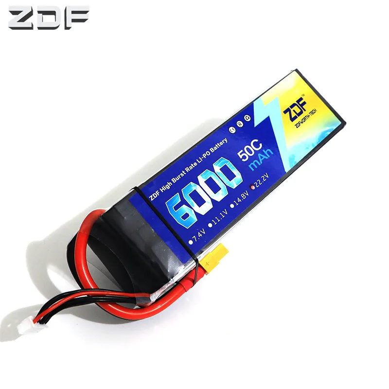 ZDF 6S RC Дрон LiPo батарея 22 2 в 6000 мАч 50C для радиоуправляемой модели Aircrft самолета