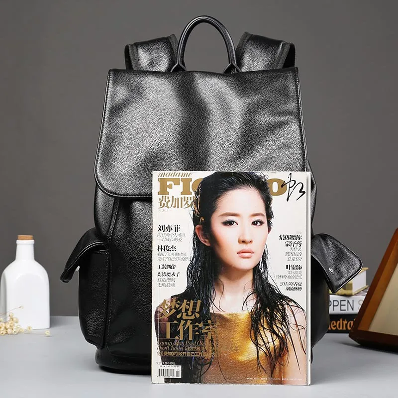 Винтажные рюкзаки из искусственной кожи для мужчин и женщин простые