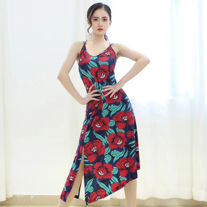 Dance Practice Dress Latin New Adult Female Performance Sexy Rumba Belt Summer DQT1054 | Тематическая одежда и униформа