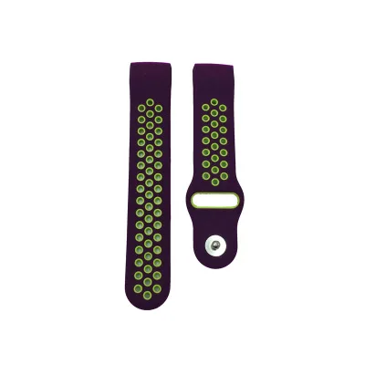 Purple-Green L Подходит для fitbit charge3 Двухцветный силиконовый сменный ремешок дышащий - Цвет ремешка: Purple-Green L