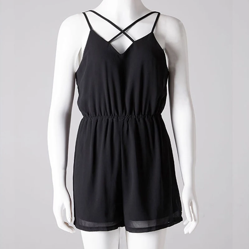 

NewAisa Sleeveless Chiffon Rompers Womens Jumpsuit Playsuits Summer Jumpsuit Overalls Body Feminino Casual Jumpsuits Combishort