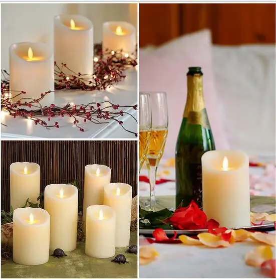 LED Electronic Flameless Candle Lights Large DIA Simulation Lamp Party Wedding Favors Birthday Festival Parties | Дом и сад