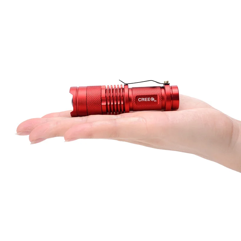 Mini Flashlight Portable Adjustable Zoom Focus Torch Lamp Use AA 14500 Battery Waterproof LED | Спорт и развлечения