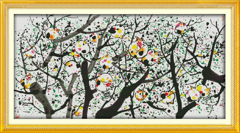 Гранат Счетный принт на ткани наборы для вышивки крестиком DMC 14CT 11CT рукоделия