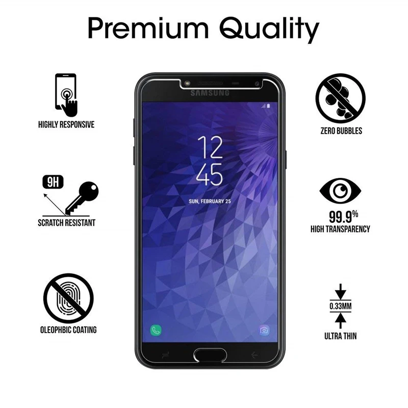 Закаленное стекло для Samsung Galaxy J2 J3 J4 J6 J7 J8 2018 европейская защита экрана чехол A6 A8 Plus