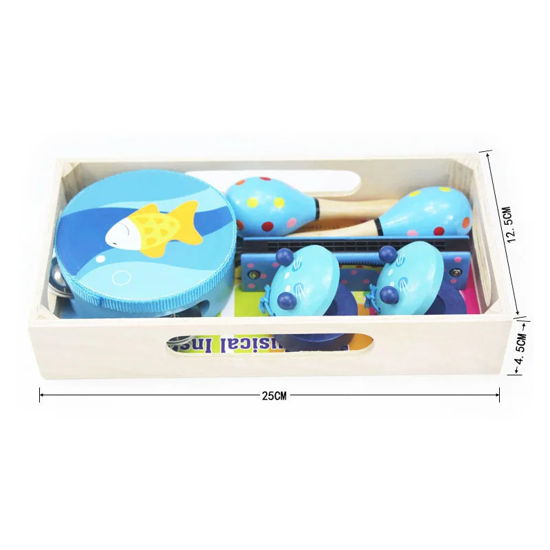 AIMIGUO деревянные музыкальные инструменты Набор детских деревянных музыкальных