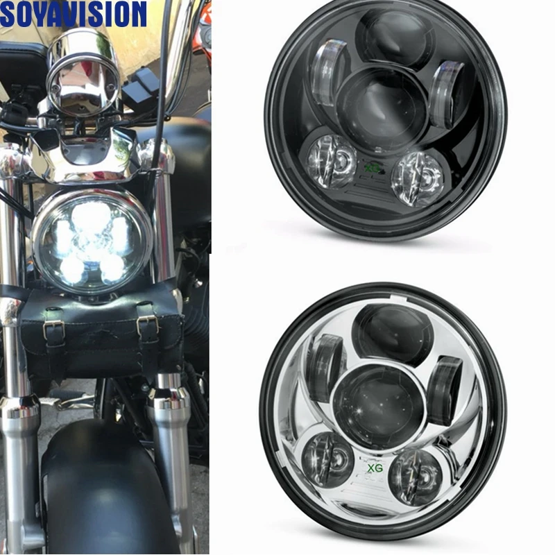 5 3/4 75 мотор светодиодный фара для Harley Dyna ночной поезд Softail 2009 Sportster Железный 883