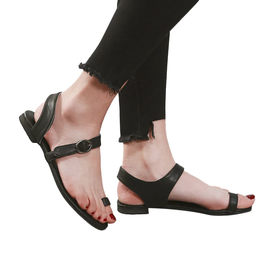 SAGACE/летние босоножки женская однотонная обувь в римском стиле на плоской подошве