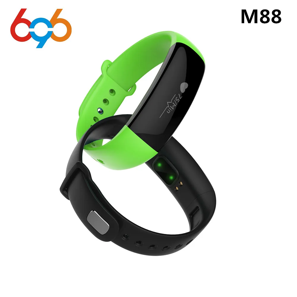 696 M88 Smart Band шагомер сообщение напоминание браслет Фитнес трекер сердечного ритма
