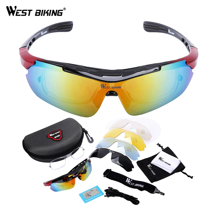 WEST BIKING/женские и мужские велосипедные очки фотохромные поляризационные с 5