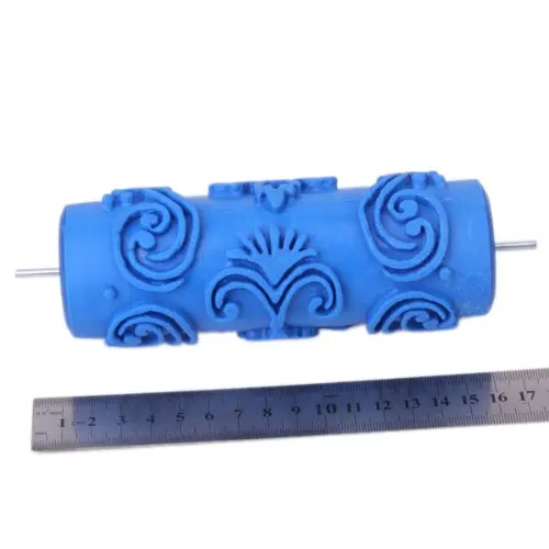 KSOL ролик краски с декоративными мотивами для машинного дизайна цветов/синий 15 см