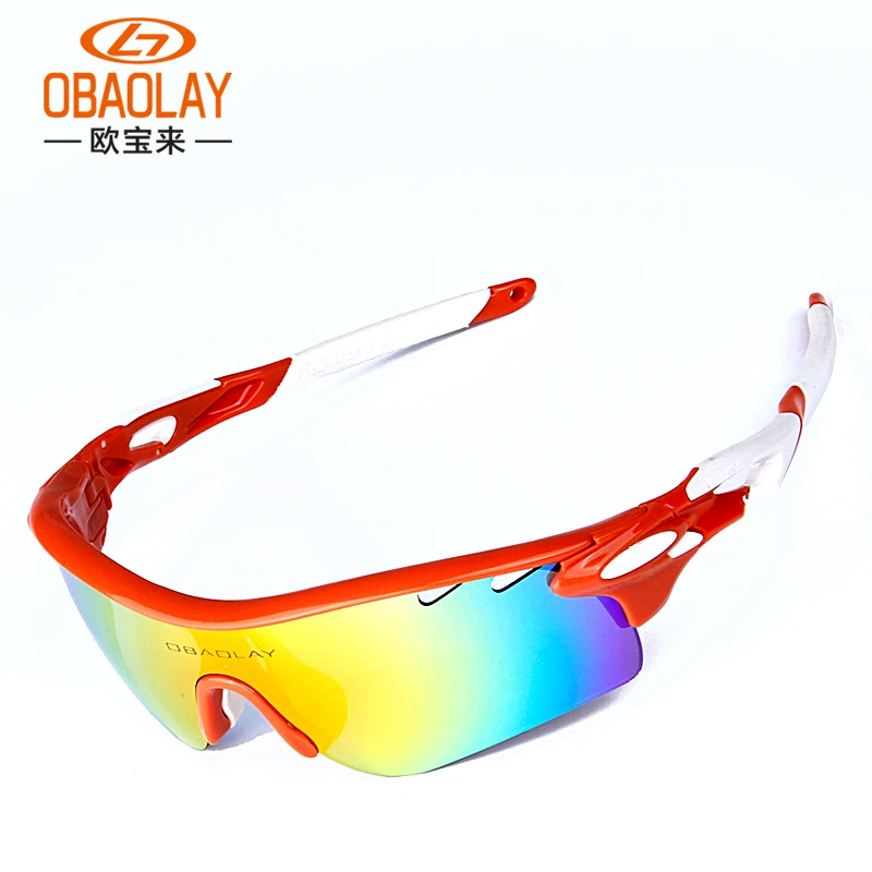 Obaolay 2016 Новинка Открытый Спорт Поляризованные TR-90 MTB Защита для глаз Очки 5