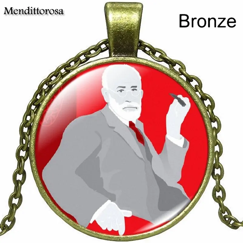 Модное Длинное Ожерелье Sigmund Freud с серебряным покрытием подарок для дочери на