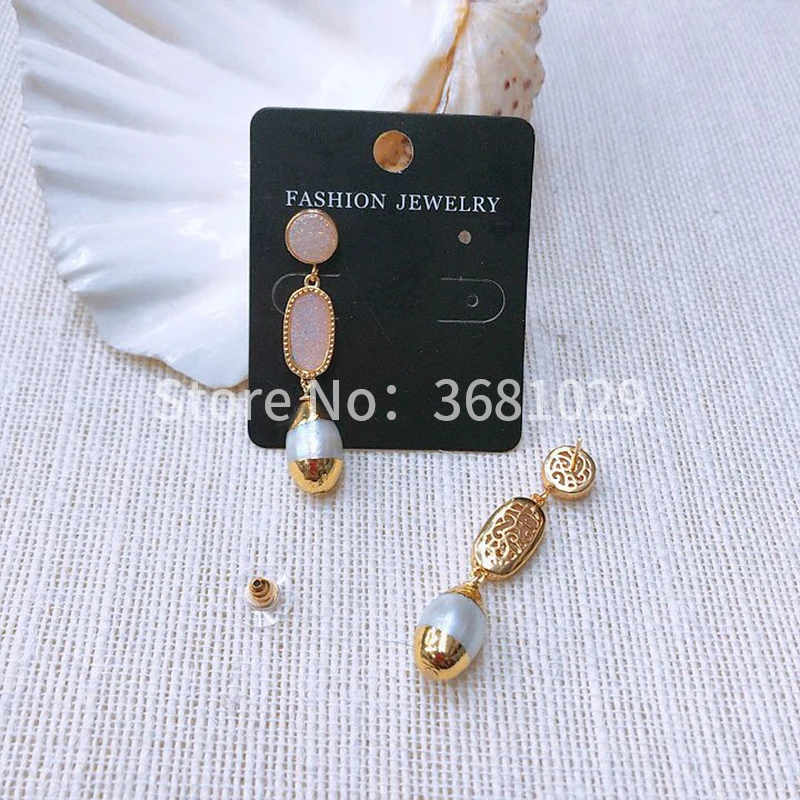 Fashionable and simple atmosphere joker modelling pearl earring drop shape female | Украшения и аксессуары