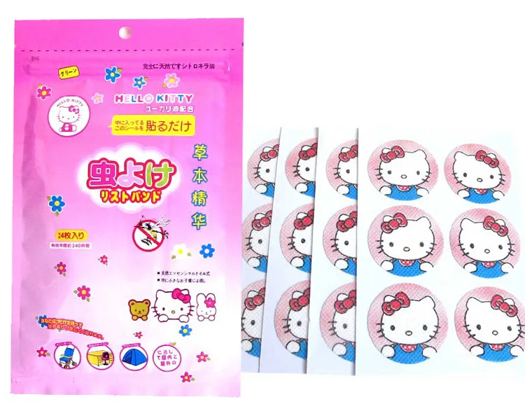 24 шт мультфильм детей взрослых насекомых Репеллент от комаров наклейки Патчи