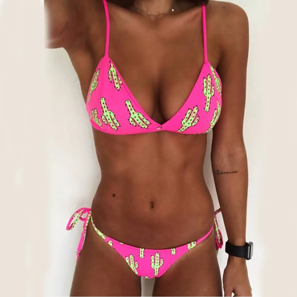 Сексуальное бикини с принтом кактуса Бразильское 2019|swimwear bathing suit|swimwear setswimwear sexy |