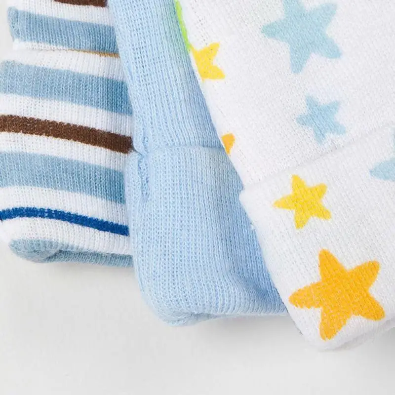 3 шт. детская шапочка колпачок для новорожденных мультяшная шапка с принтом