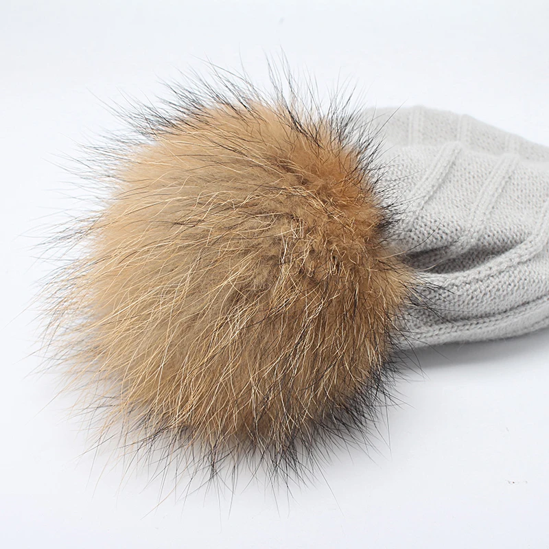 Женские зимние шапки из натурального меха енота пом Англичане шапочки шляпа