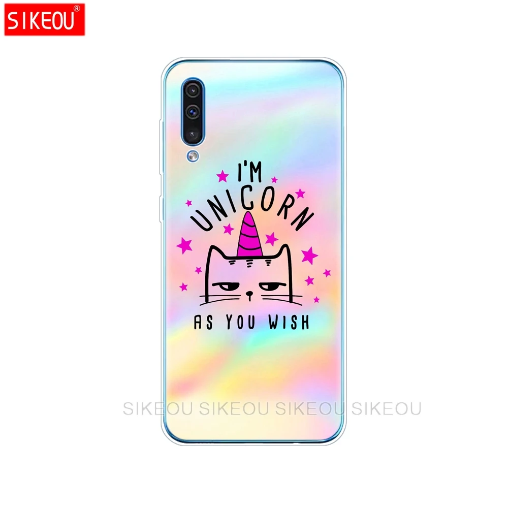 Для samsung Galaxy A50 силиконовый прозрачный Футляр задняя крышка чехол для телефона для samsung A50 A505 A505F SM-A505F мягкий чехол 6,4" - Цвет: 33816