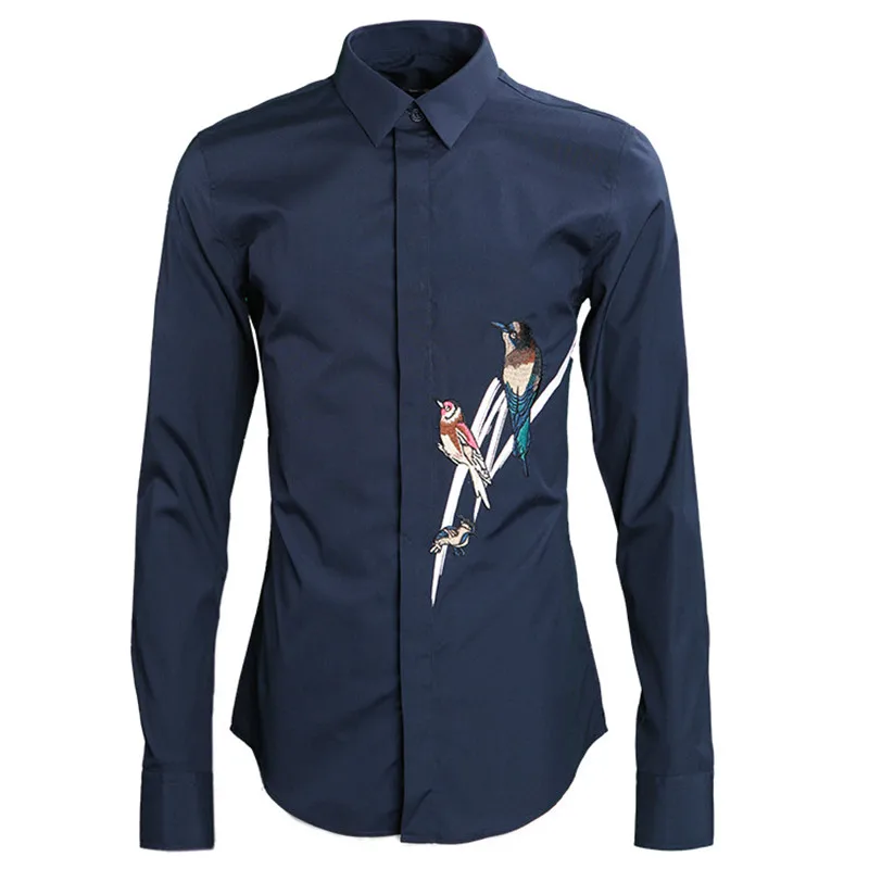 

Italy quality long-sleeved spring and summer shirts men brand solid shirts male cotton casual slim shirt mens chemise overhemd