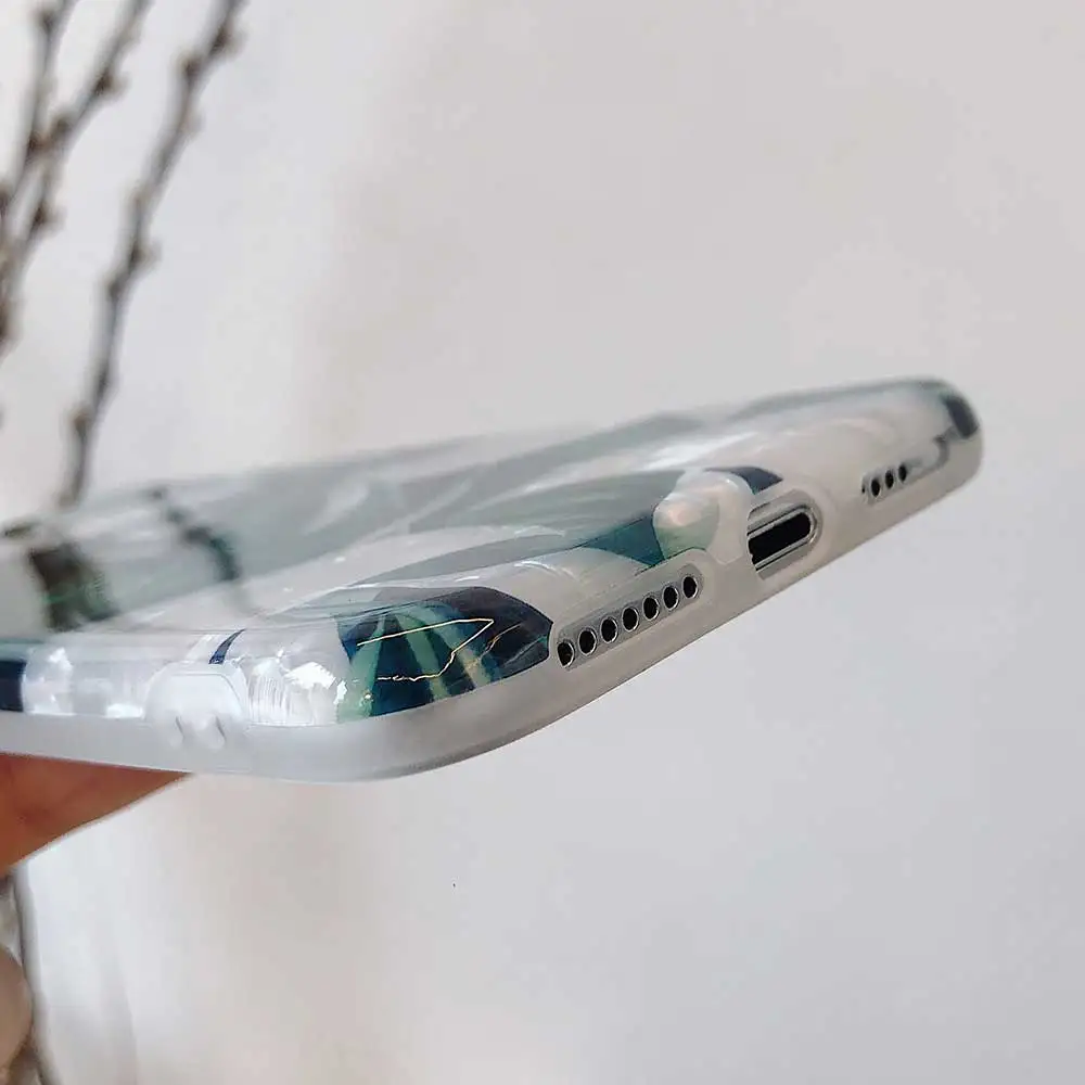 Чехол для телефона Boucho iphone XS MAX X XR Модный узор в виде раковины банановых листьев