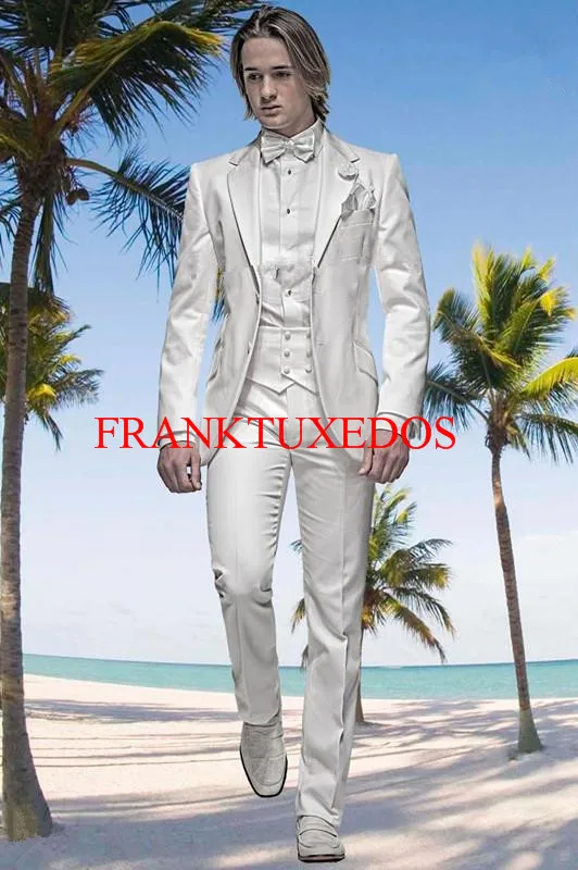 2017Customized Charcoal Design Groom Tuxedos Wedding Party Suit business Groomsman Suit  Bridegroom Suit(Jacket+Pants+Vest+Tie)