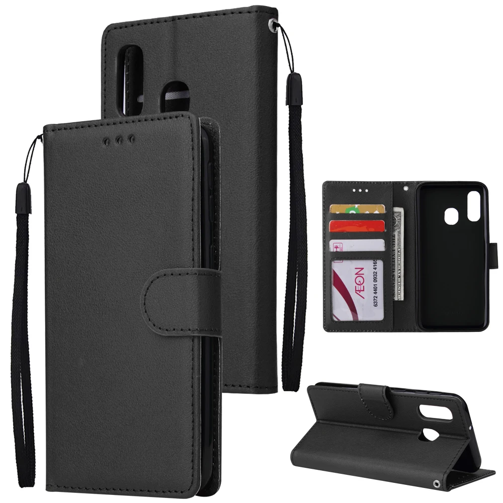 A50 A30 для Funda Samsung A70 чехол A10 роскошный деловой однотонный кожаный etui Galaxy A40 A20