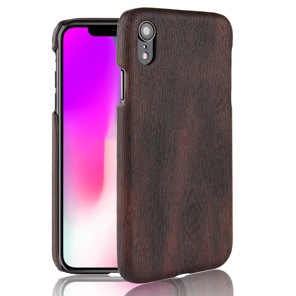 Чехол для iphone XR кожаный роскошный чехол Woodern в стиле ретро XS MAX 6 6s 7 8 Plus Деревянная