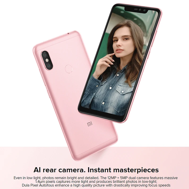 Глобальная версия Xiaomi Redmi Note 6 Pro 3 GB 32 Snapdragon 636 Octa Core6.26 &quotНотч полный экран Двойная