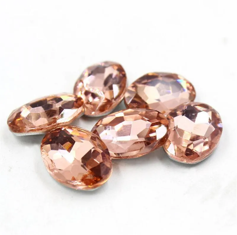 Различные размеры персиковый цвет овальная форма ручная работа заостренная