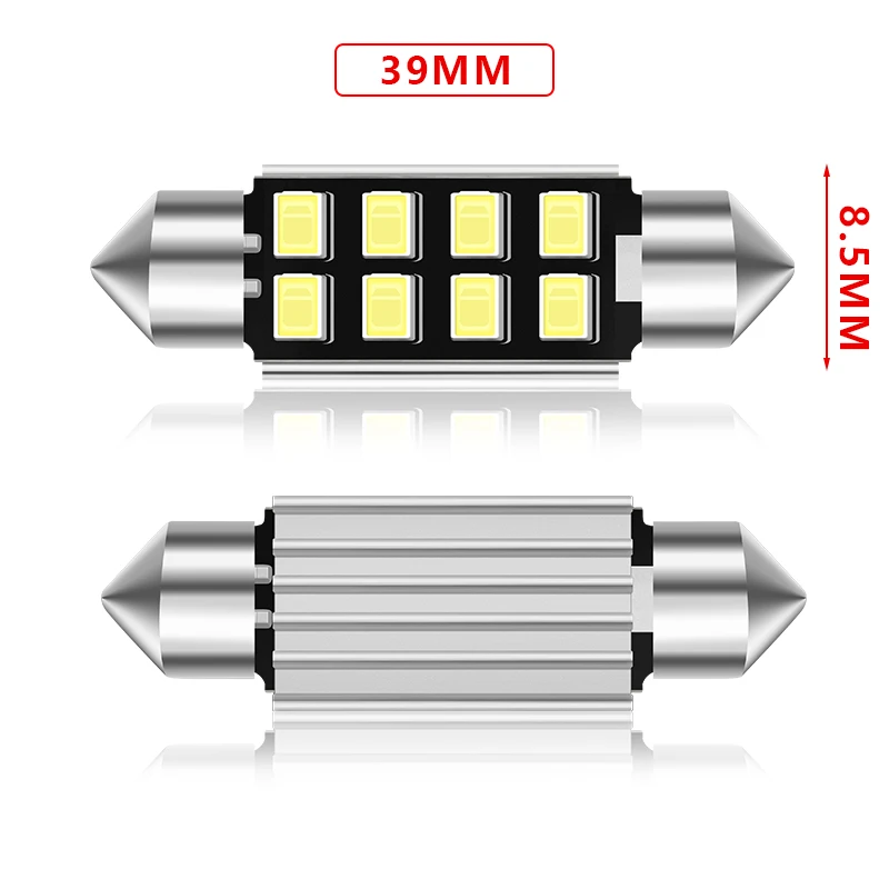 Автомобильный светодиодный светильник CANbus 2 шт. 31 мм 36 39 41 C5W C10W 2835 8 SMD 12