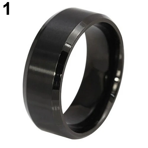 Men's Women's 8mm Wide Band Titanium Steel Ring Jewelry US 5-14 | Rings
