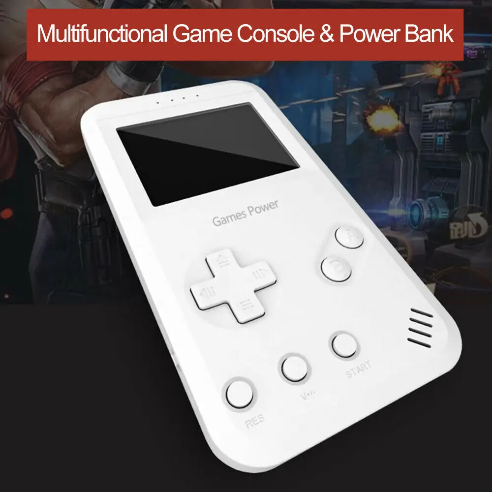 Mutilfunctional USB 8000 mAh Мощность банк Ретро портативной консоли встроенный 99 игры