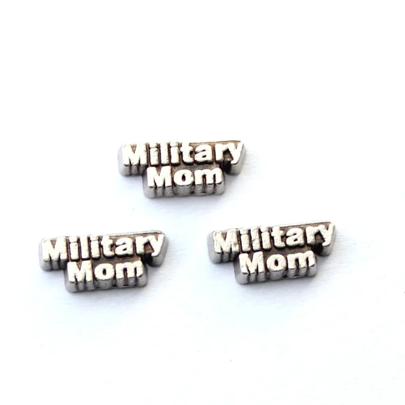 20 шт./лот DIY Мода Сплав Военная мама жена очарование для плавающей жизни медальон