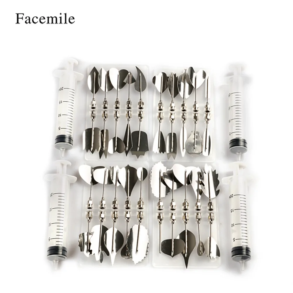 Facemile 11Pcs/Set 14 Styles 3D Jelly Flower Art Tools Jelly Cake Gelatin Pudding Nozzle Syringe Russia Nozzle Set Cake Decor