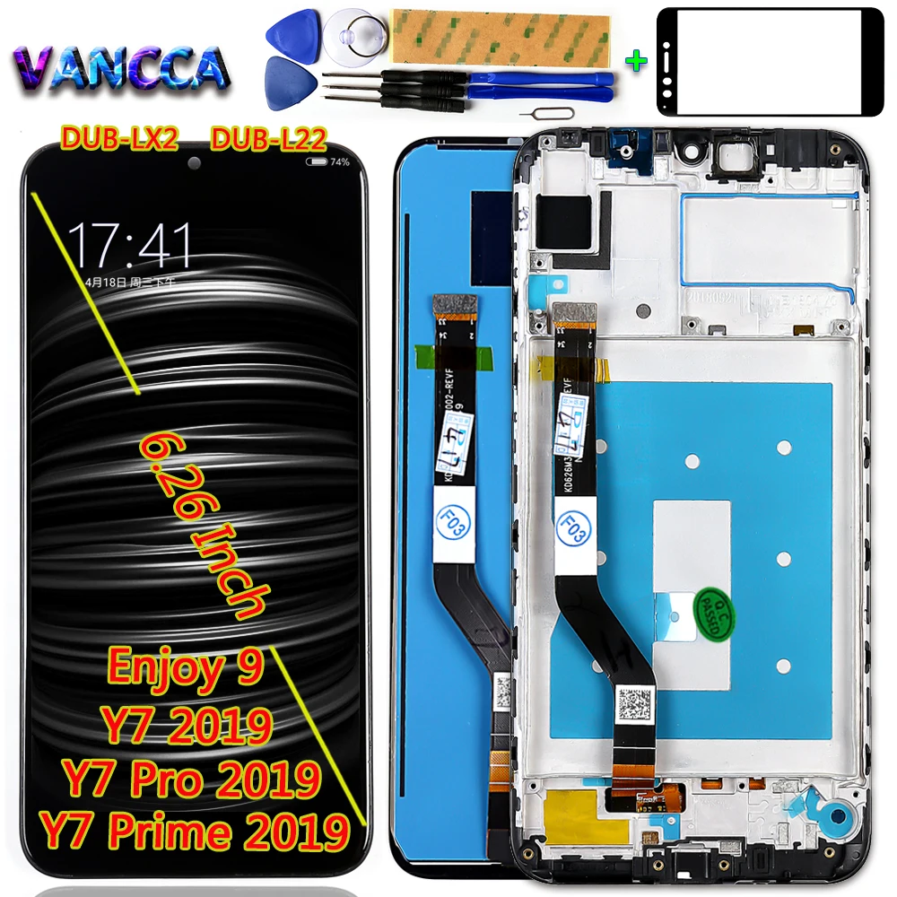 Vancca 6 26 дюймовый ЖК дисплей для Huawei Y7 2019/Y7 pro prime 2019 кодирующий преобразователь