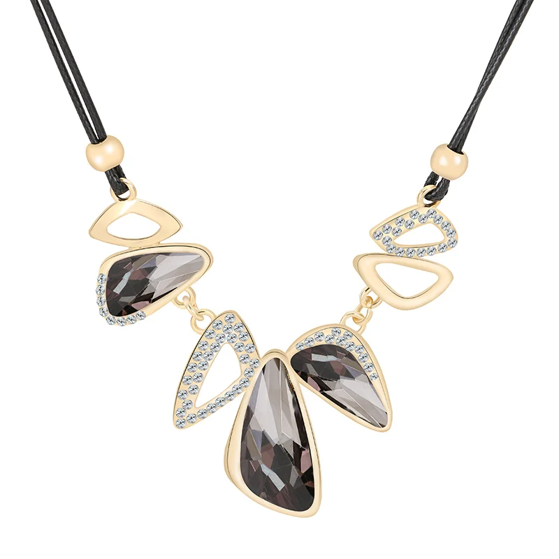 Лимонный ценный эффектный Макси-чокер Винтаж брелки воротник Gem хрустальные