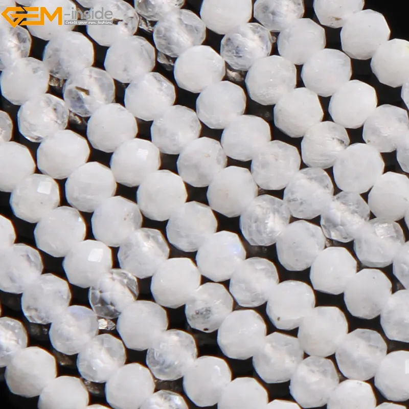 Бусины Из Натурального синего радужного лунного камня класса AAA рондели