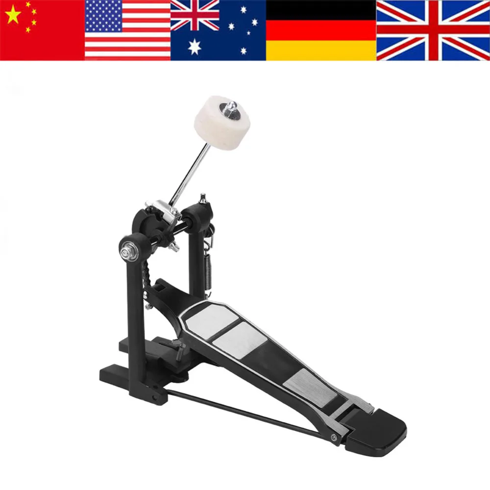 Набор барабанов для педалей с одним басом ножка цепной привод черные барабаны