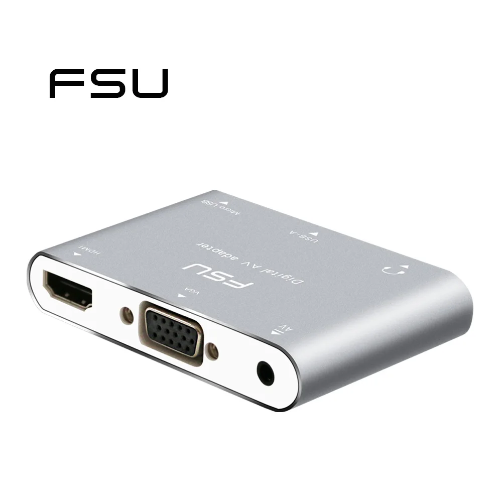 Адаптер USB-VGA HDMI с поддержкой питания micro usb 3 5 мм 1080p |