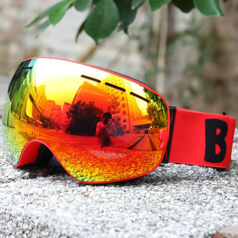 Профессиональные лыжные очки с двойными линзами UV400 Анти-туман непосредственно
