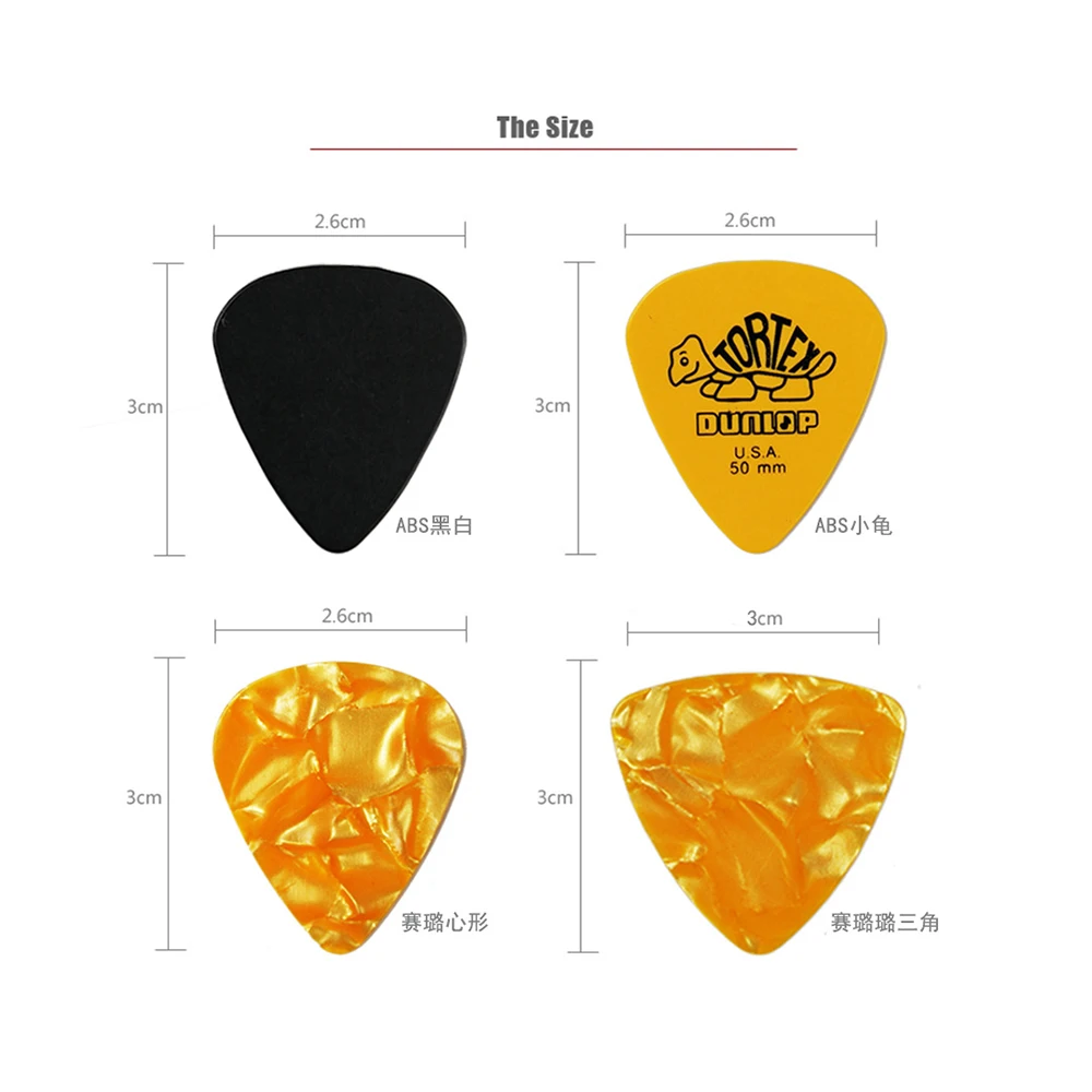 10 шт. Dunlop Tortex целлюлоидные медиаторы толщина 0,46 мм 0,5 мм 0,71 мм 0,96 мм-случайный цвет
