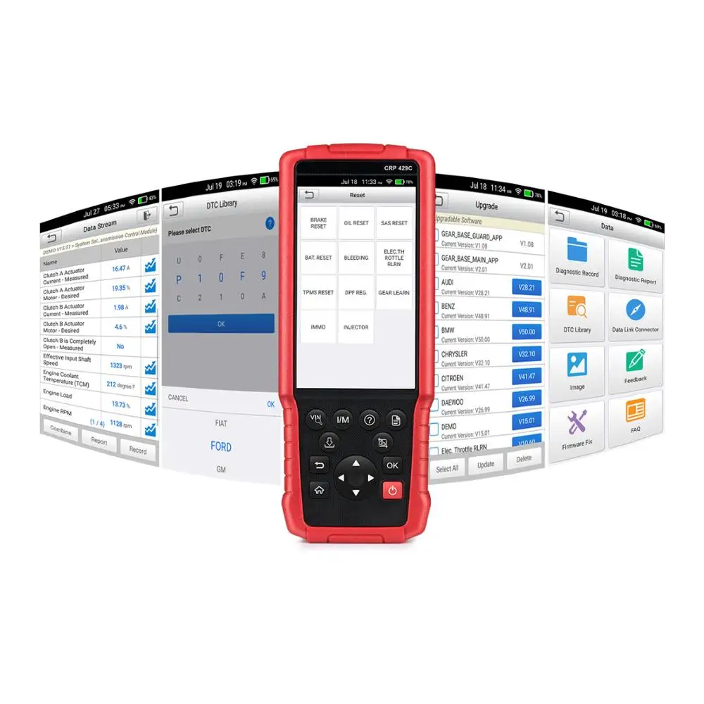 LAUNCH X431 CRP429C OBD2 ENG ABS Airbag SRS диагностический инструмент obdII считыватель кода DPF BMS EPB11 r Функция сброса pk CRP129 CRP479