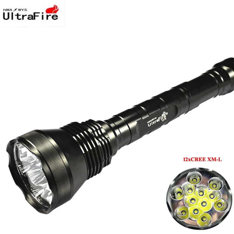U F 12xcree XM L T6 13800lm 5 режимный светодиодный фонарик (3x2665 0/3x18650)|led flashlight|xm-l t6flashlight flashlight