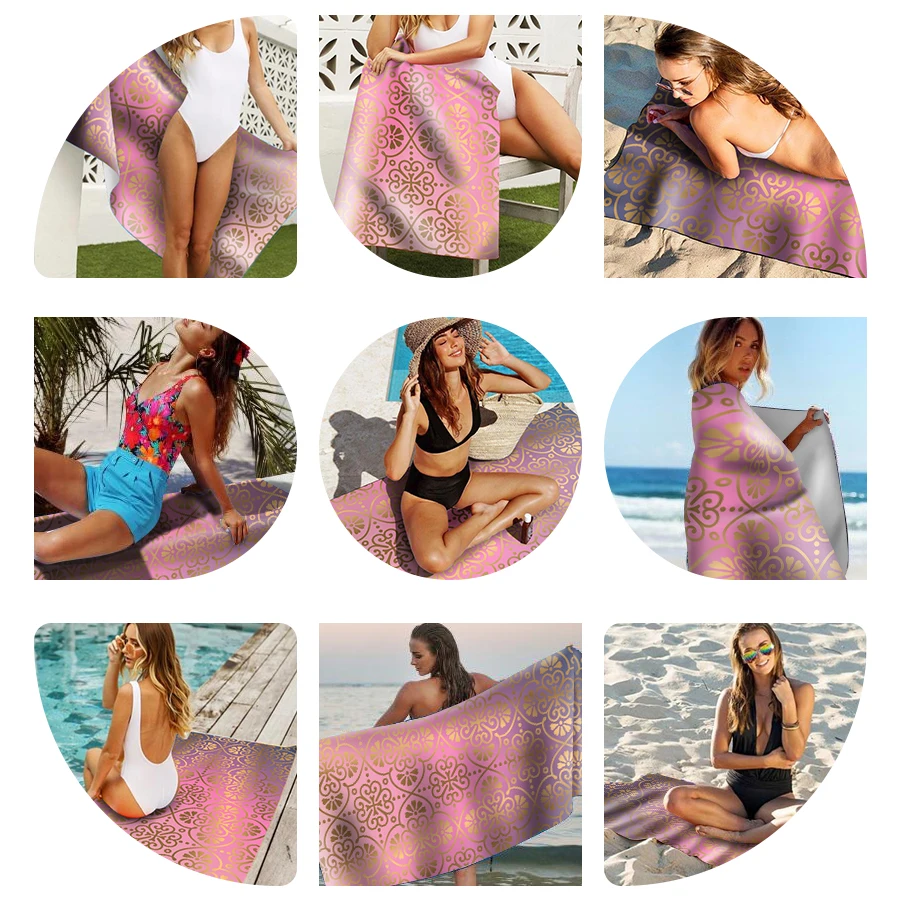 GNORRIS на заказ без песка микрофибра Богемия прямоугольник пляжное полотенце