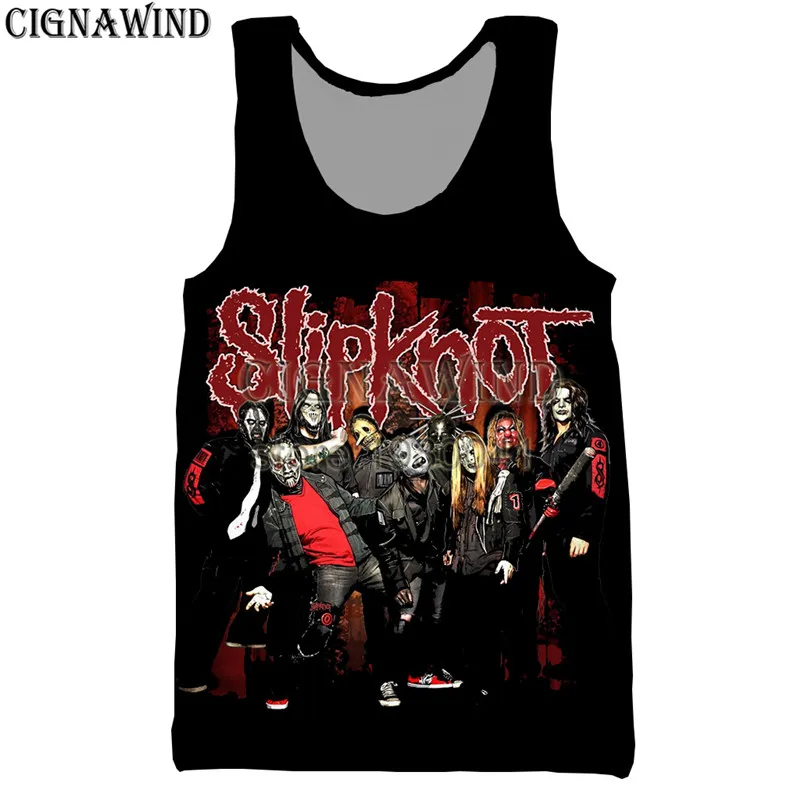 07 Новая мода жилет для мужчин/женщин хип хоп группа Slipknot 3D Печать Жилеты Повседневный Harajuku стиль уличная Бодибилдинг топы - Цвет: 07