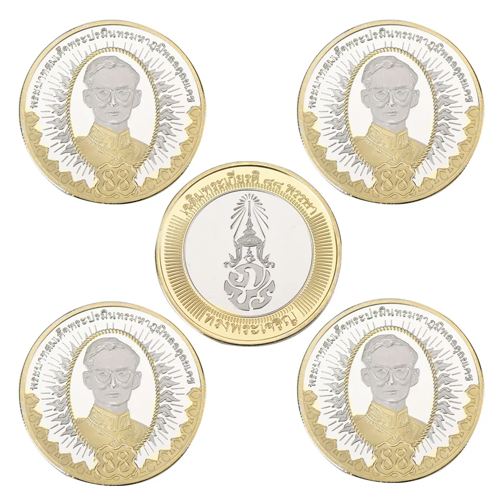 WR Gold Plated Coin Thailand King Bhumibol Adulyadej Commemorative Coins Customized Challenge Art Crafts | Дом и сад
