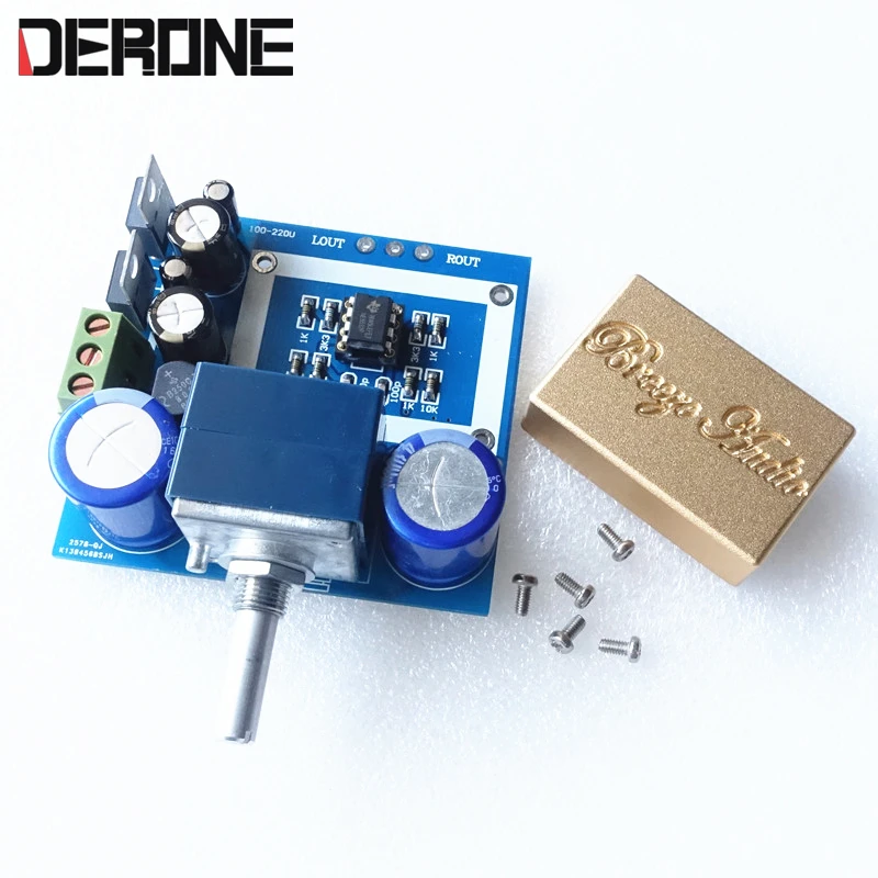 

Предусилитель готовая плата с щитком NE5532 Op amp ALPS27